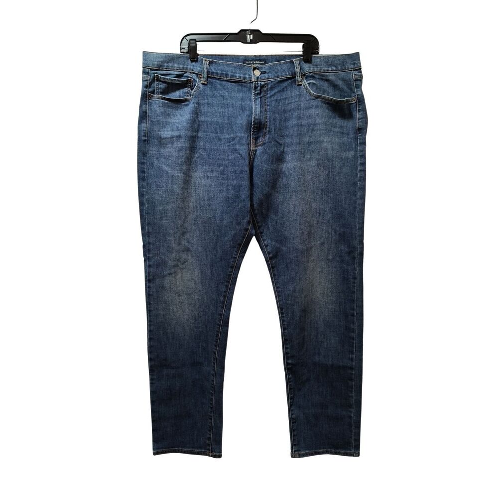 Lucky Brand 410 Athletic Slim Jeans Men 42x31 Medium Wash Blue Stretch Denim
